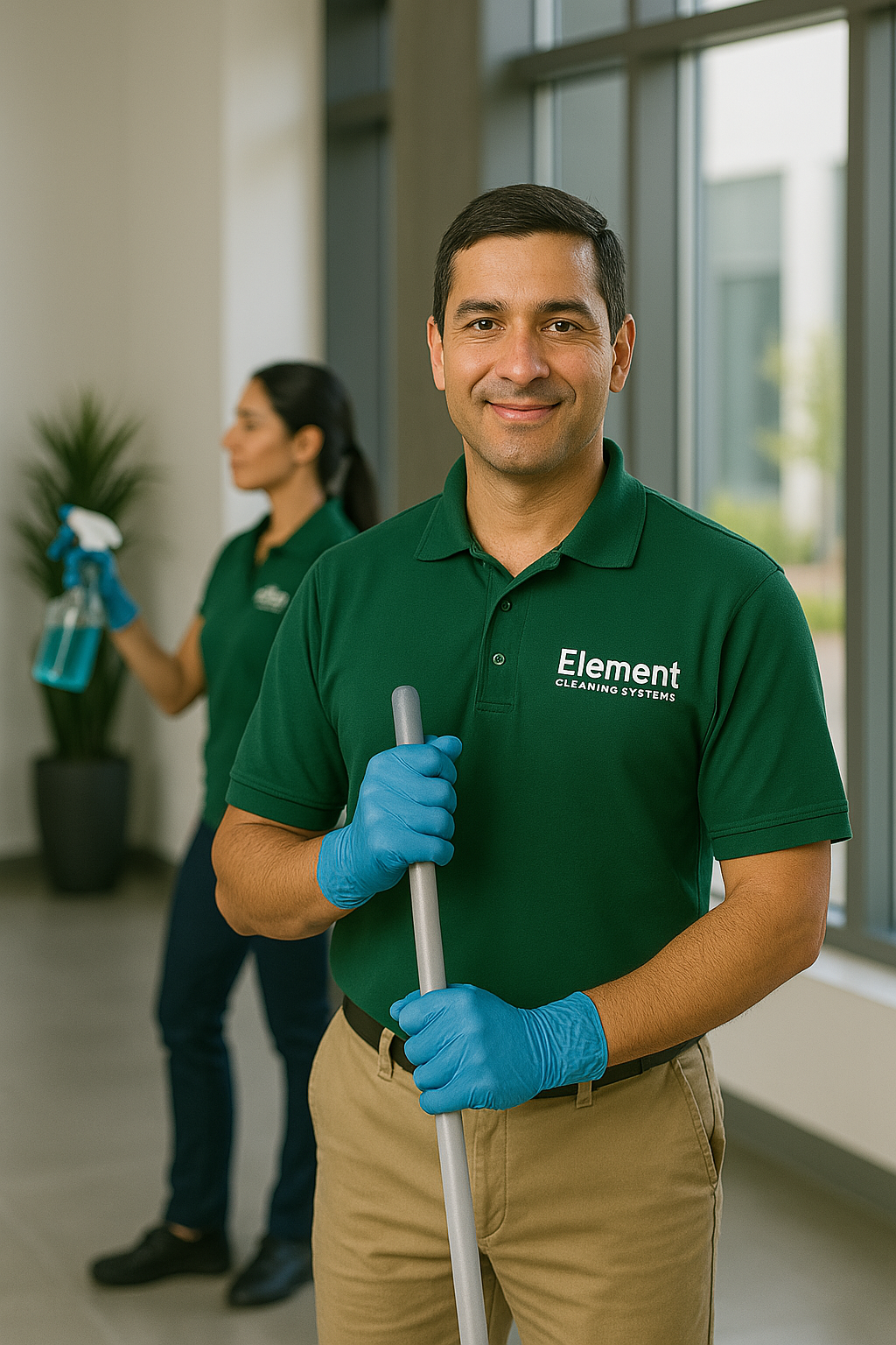 Disinfecting gym equipment and floors