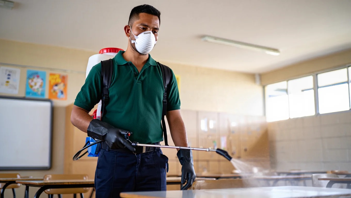 Disinfecting high-touch surfaces in office